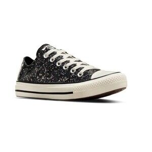 Converse Chuck Taylor All Star OX Low Top Black Glitter Sparkle Women's Size 6